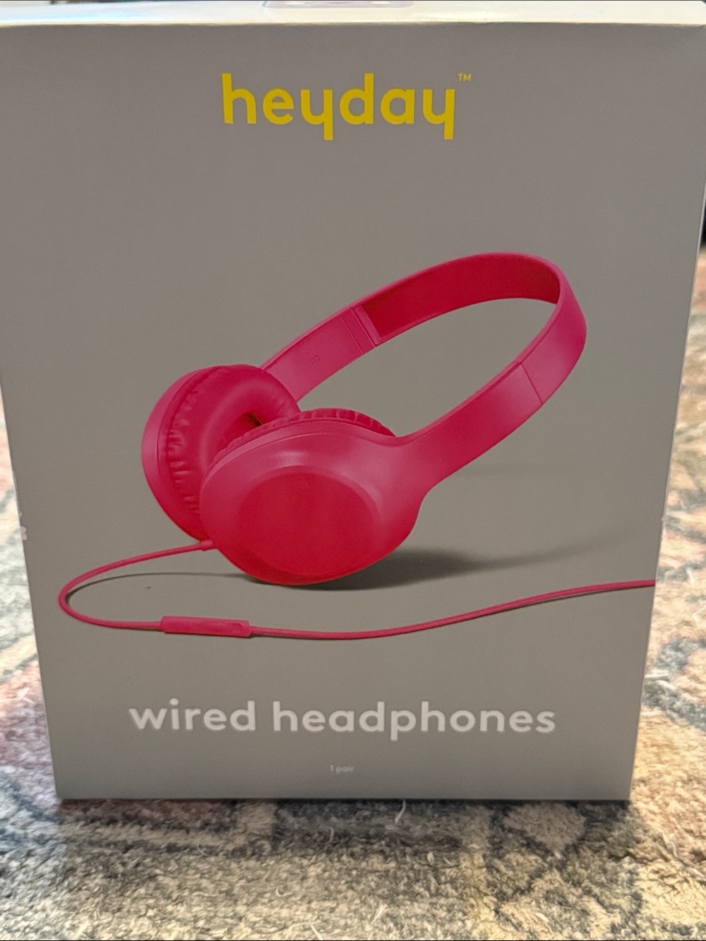 heyday Hot Pink Wired On-Ear Headphones